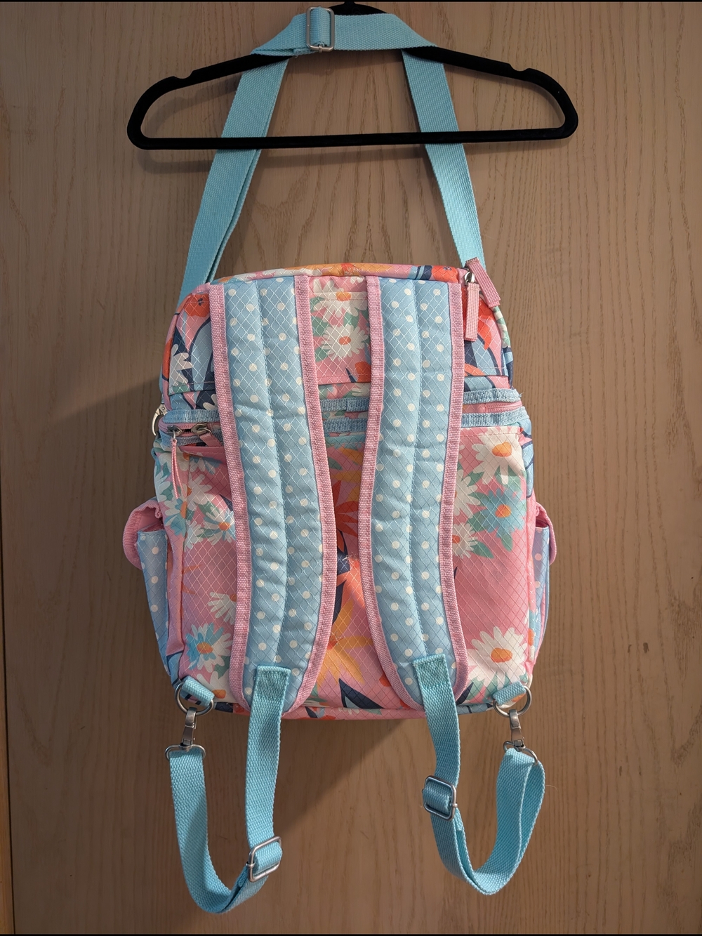 Matilda Jane Everything Packed Cooler Backpack in Pink, Blue and Coral - Picture 4 of 11